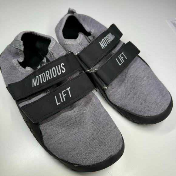 Notorious Lift Gen 2 Deadlift Shoes Gray Sumo Slippers Sz 38 EU (US - 7W / 5.5M) - Picture 1 of 8